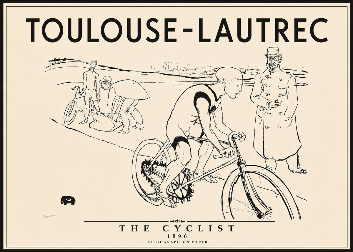 Toulouse-Lautrec The Cyclist No6 - Juliste