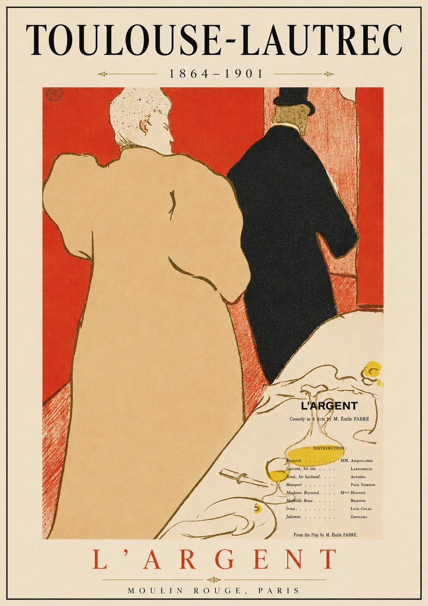 Toulouse-Lautrec L'argent No3 - Juliste