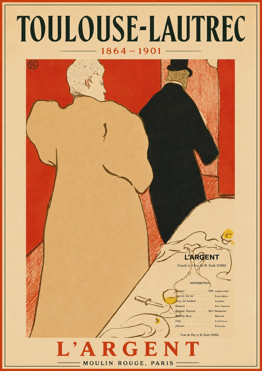 Toulouse-Lautrec L'argent No4 - Juliste