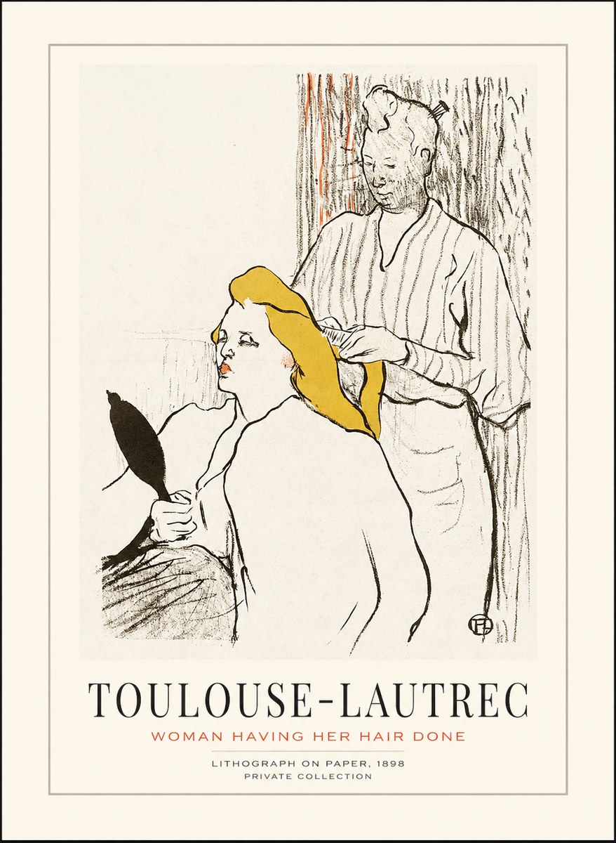 Toulouse-Lautrec Woman Having Her Hair Done No1 - Juliste