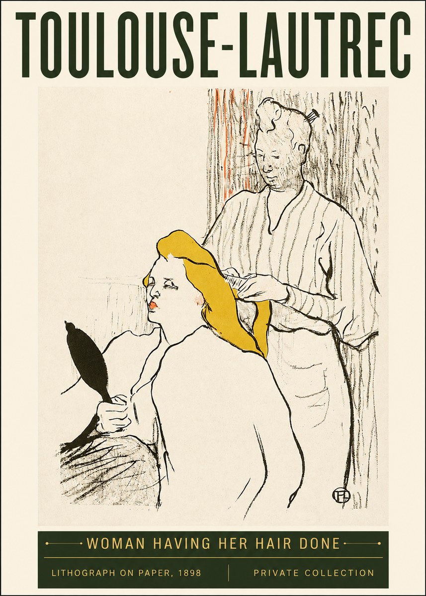 Toulouse-Lautrec Woman Having Her Hair Done No3 - Juliste