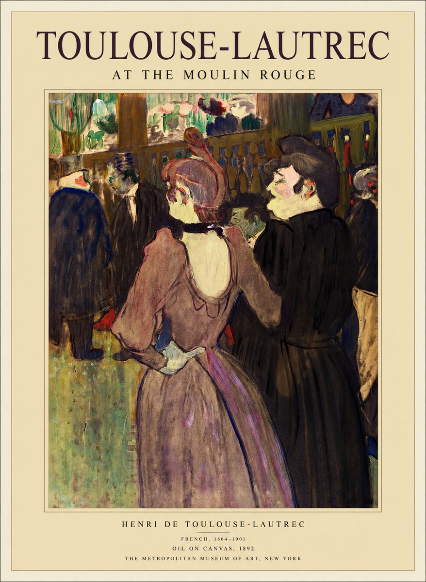 Toulouse-Lautrec At the Moulin Rouge XIV No1 - Juliste