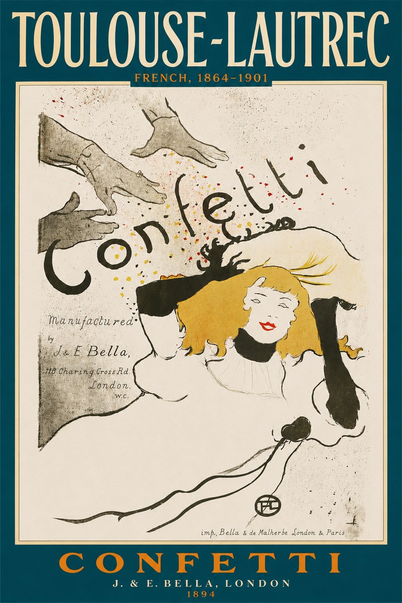 Toulouse-Lautrec Confetti No4 - Juliste