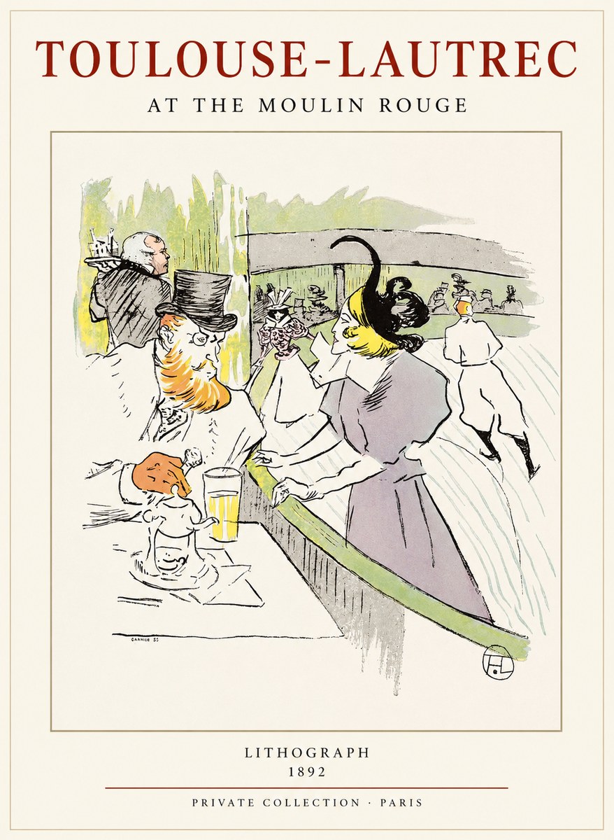 Toulouse-Lautrec At the Moulin Rouge XV No1 - Juliste