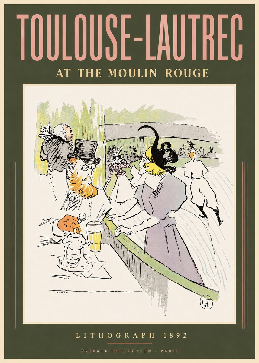 Toulouse-Lautrec At the Moulin Rouge XV No2 - Juliste