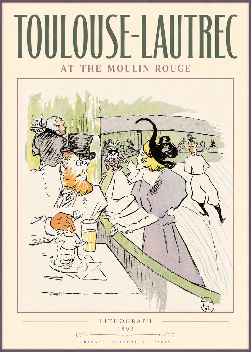 Toulouse-Lautrec At the Moulin Rouge XV No3 - Juliste