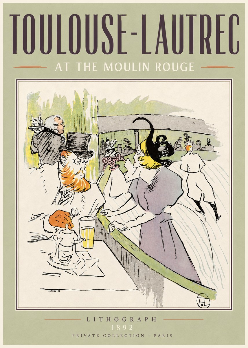 Toulouse-Lautrec At the Moulin Rouge XV No4 - Juliste
