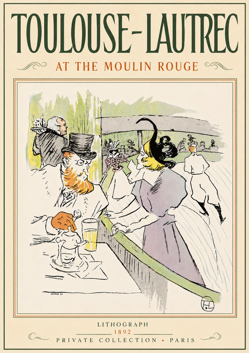 Toulouse-Lautrec At the Moulin Rouge XV No5 - Juliste