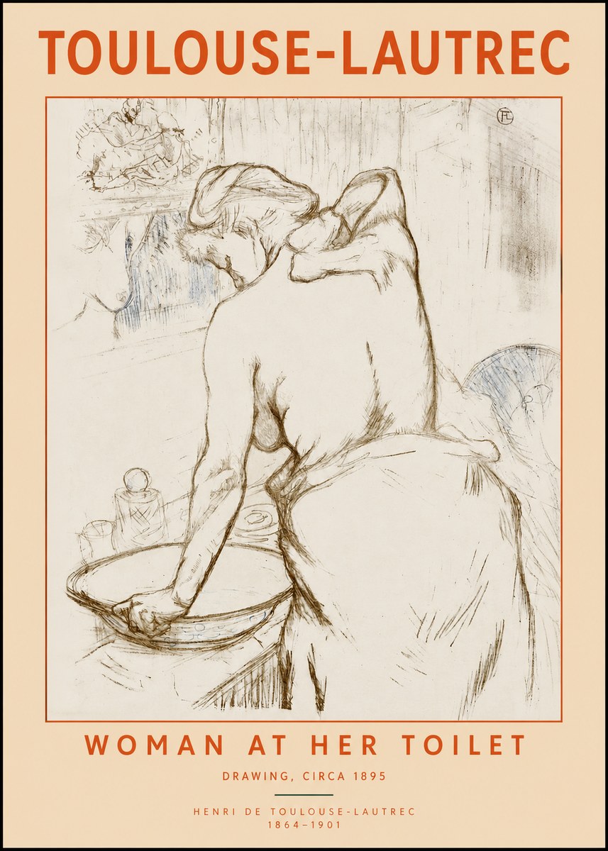 Toulouse-Lautrec Woman at Her Toilet No2 - Juliste