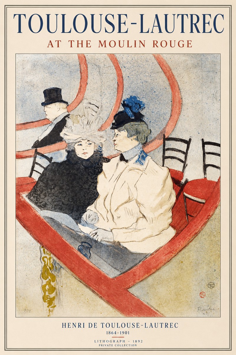 Toulouse-Lautrec At the Moulin Rouge XVI No1 - Juliste