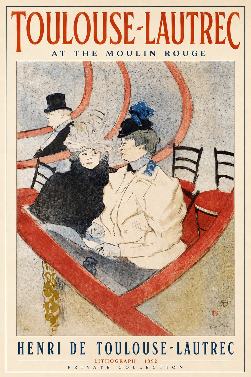 Toulouse-Lautrec At the Moulin Rouge XVI No2 - Juliste