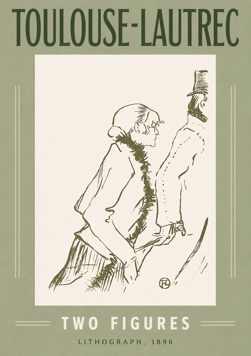 Toulouse-Lautrec Two Figures No2 - Juliste