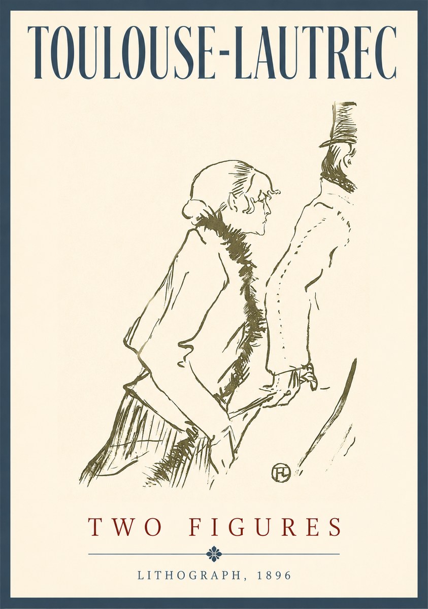 Toulouse-Lautrec Two Figures No3 - Juliste