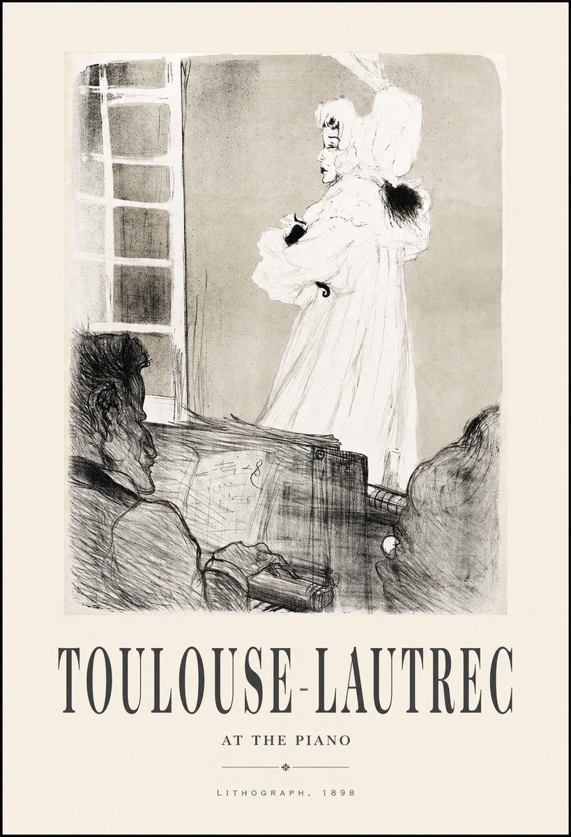 Toulouse-Lautrec At the Piano No1 - Juliste