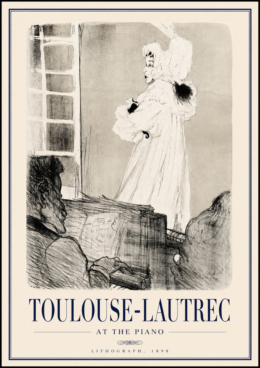Toulouse-Lautrec At the Piano No3 - Juliste