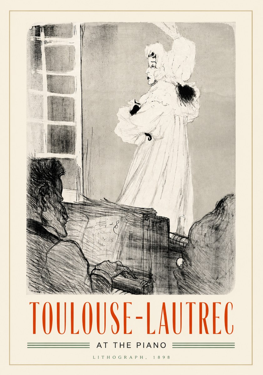 Toulouse-Lautrec At the Piano No4 - Juliste