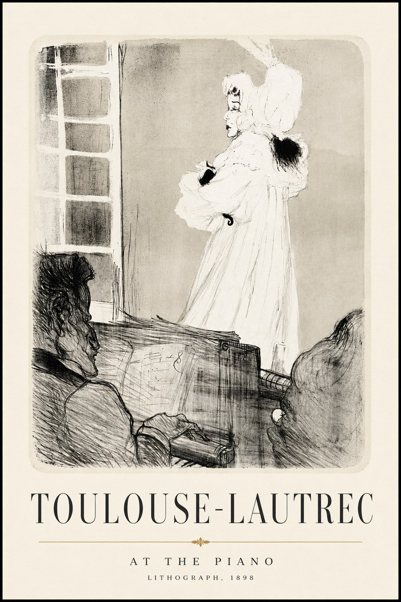 Toulouse-Lautrec At the Piano No6 - Juliste