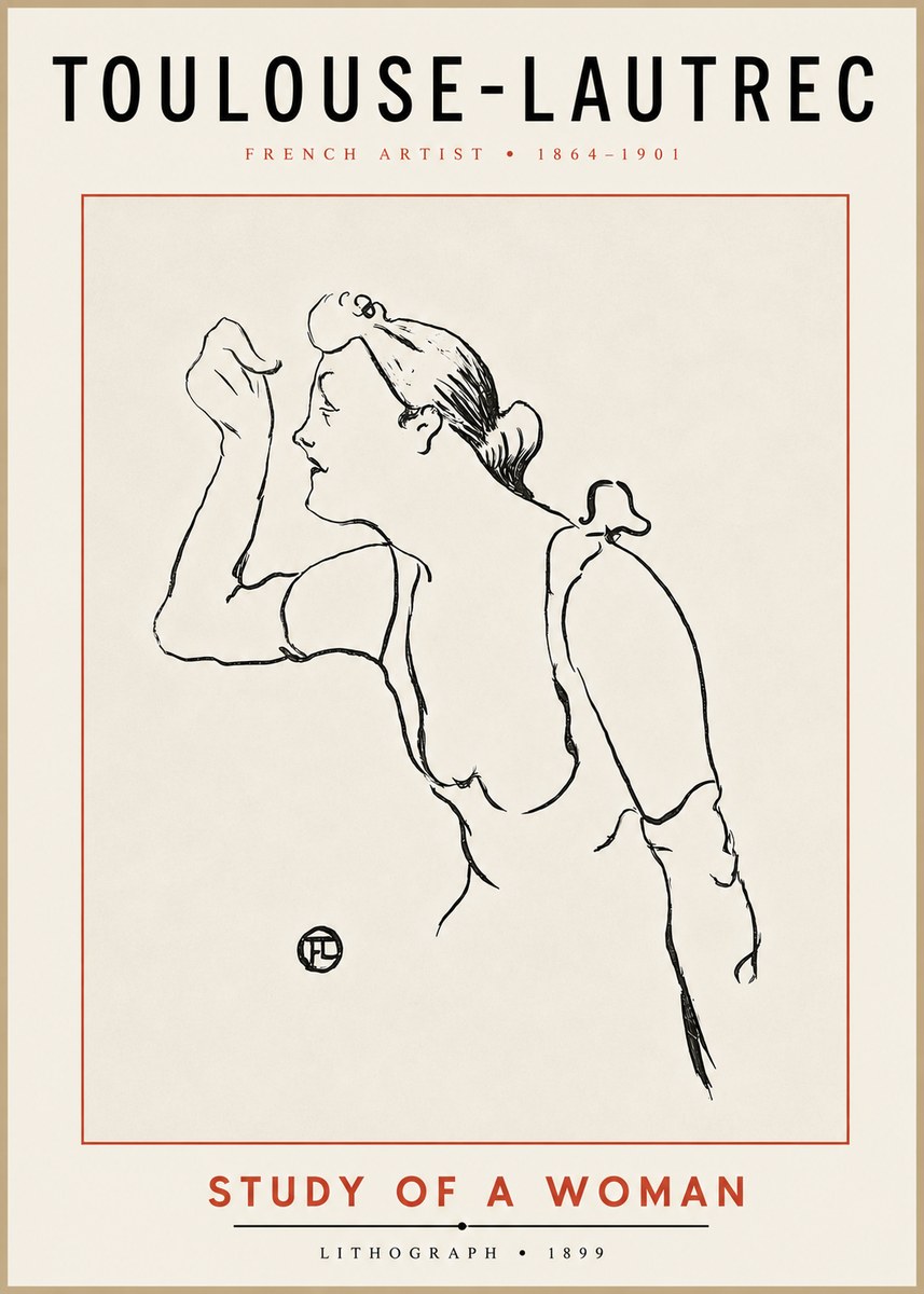 Toulouse-Lautrec Study of a Woman II No4 - Juliste