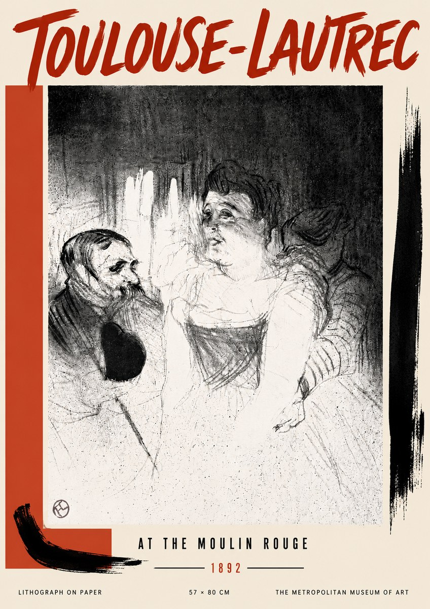 Toulouse-Lautrec At the Moulin Rouge XVII No6 - Juliste