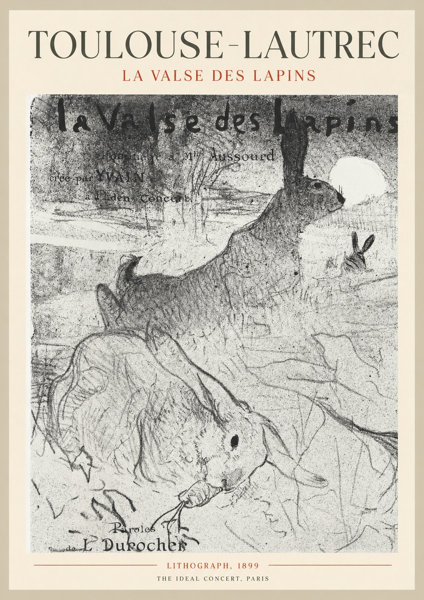 Toulouse-Lautrec La Valse Des Lapins No1 - Juliste