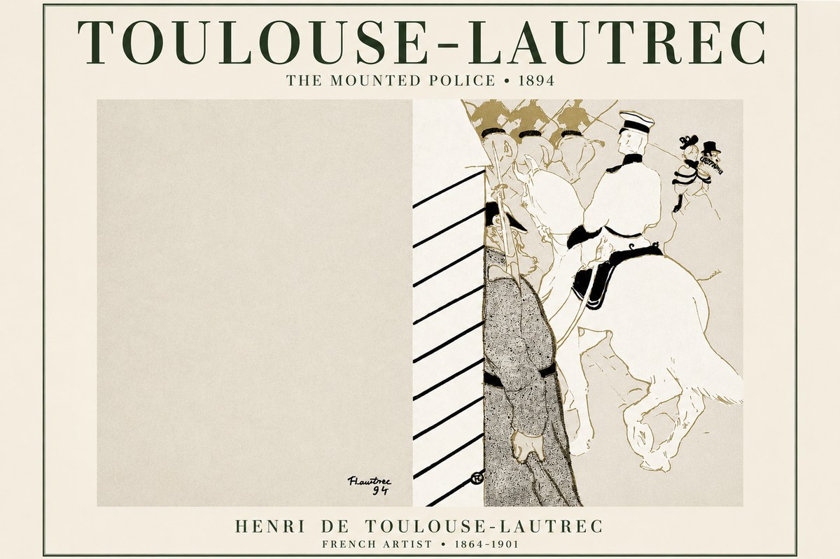 Toulouse-Lautrec The Mounted Police No3 - Juliste