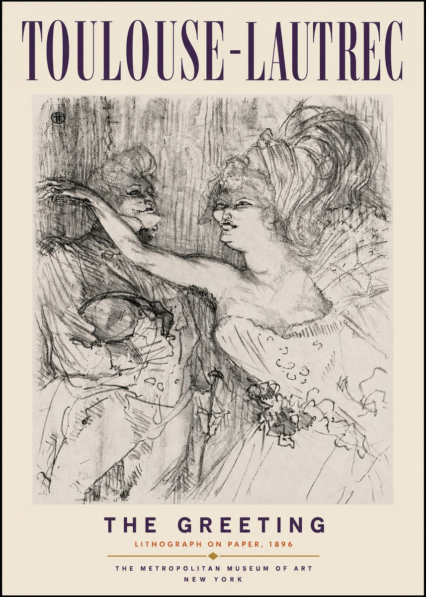 Toulouse-Lautrec The Greeting No2 - Juliste