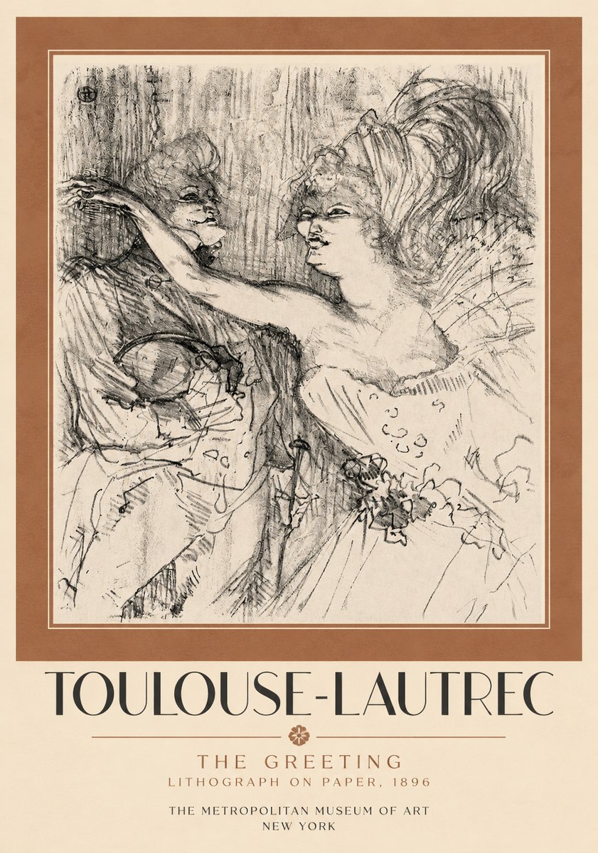 Toulouse-Lautrec The Greeting No3 - Juliste