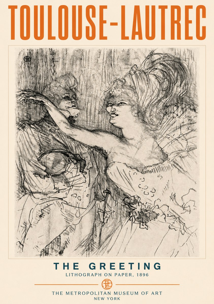 Toulouse-Lautrec The Greeting No4 - Juliste