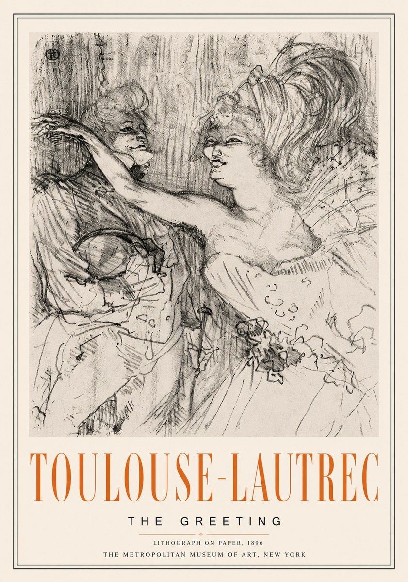 Toulouse-Lautrec The Greeting No6 - Juliste
