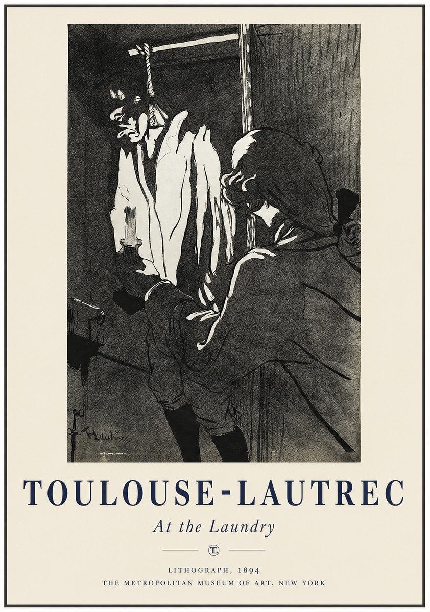 Toulouse-Lautrec At the Laundry No1 - Juliste