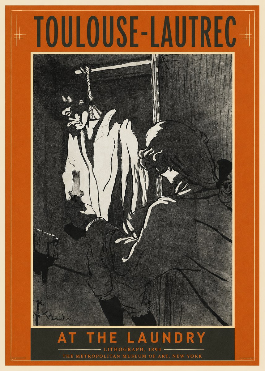 Toulouse-Lautrec At the Laundry No2 - Juliste