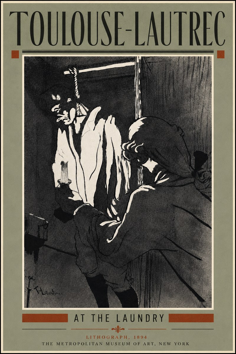 Toulouse-Lautrec At the Laundry No5 - Juliste
