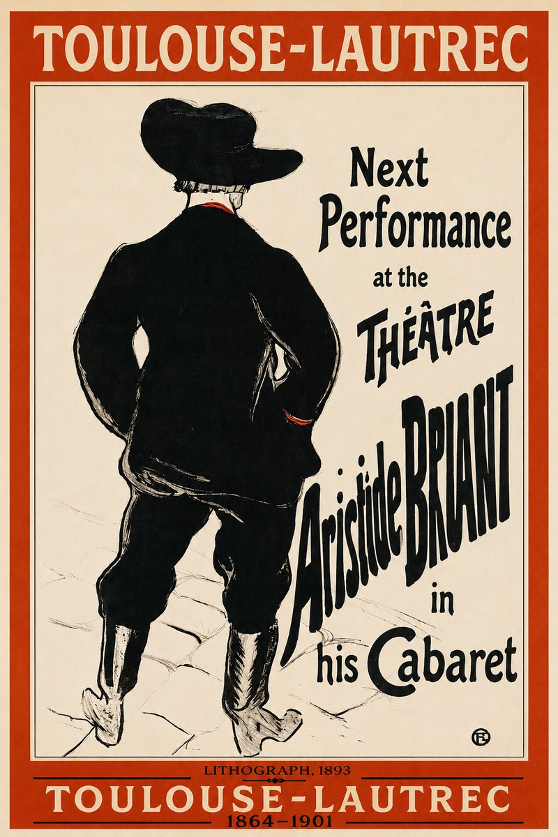 Toulouse-Lautrec Next Performance at the Théâtre Aristide Bruant in His Cabaret No2 - Juliste
