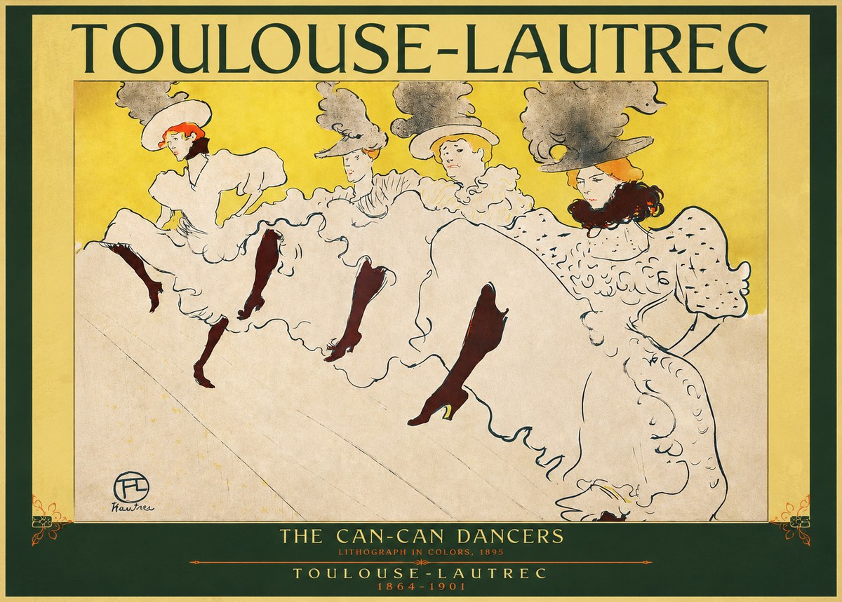Toulouse-Lautrec The Can-can Dancers No2 - Juliste