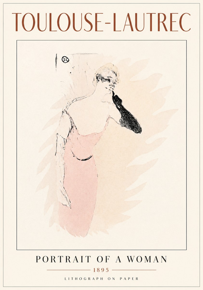 Toulouse-Lautrec Portrait of a Woman IV No3 - Juliste