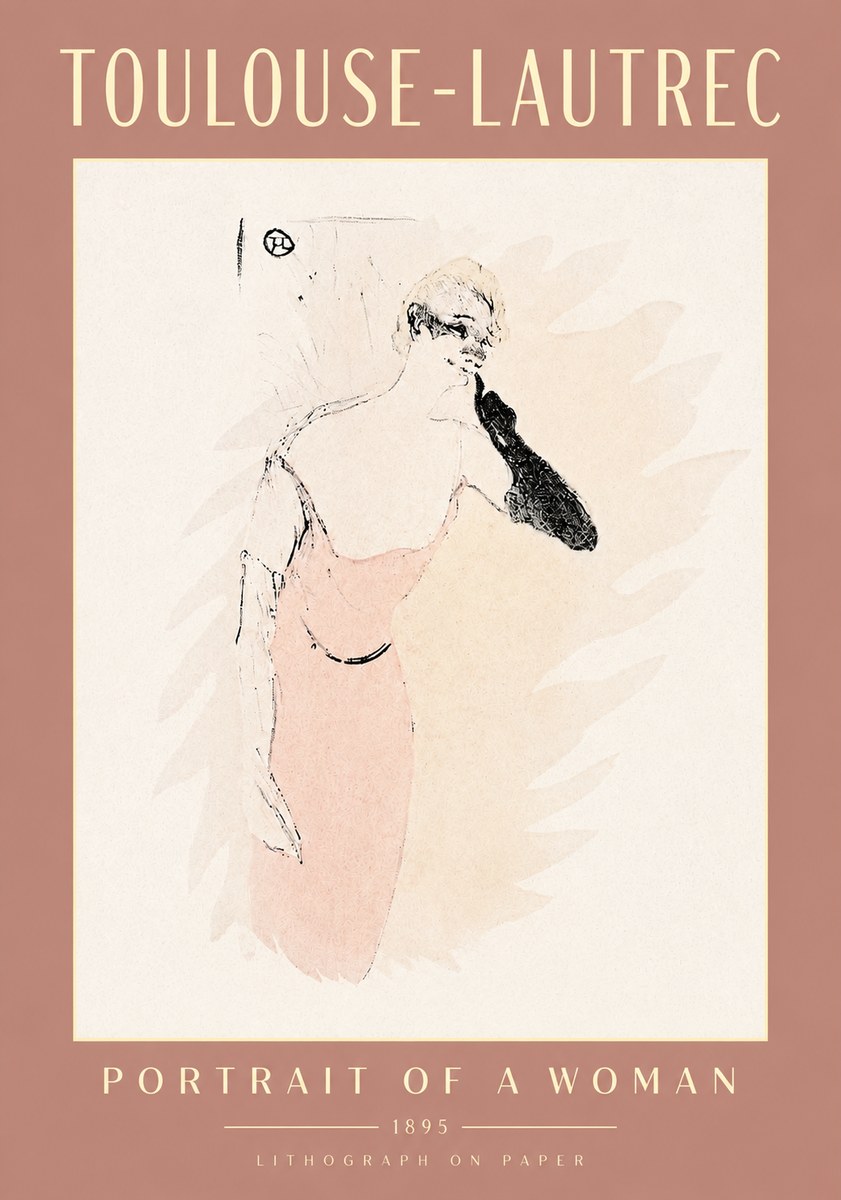 Toulouse-Lautrec Portrait of a Woman IV No4 - Juliste