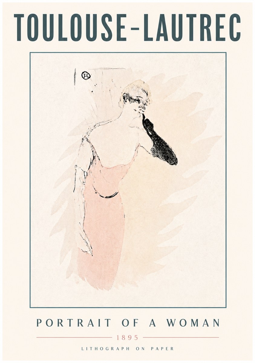 Toulouse-Lautrec Portrait of a Woman IV No5 - Juliste