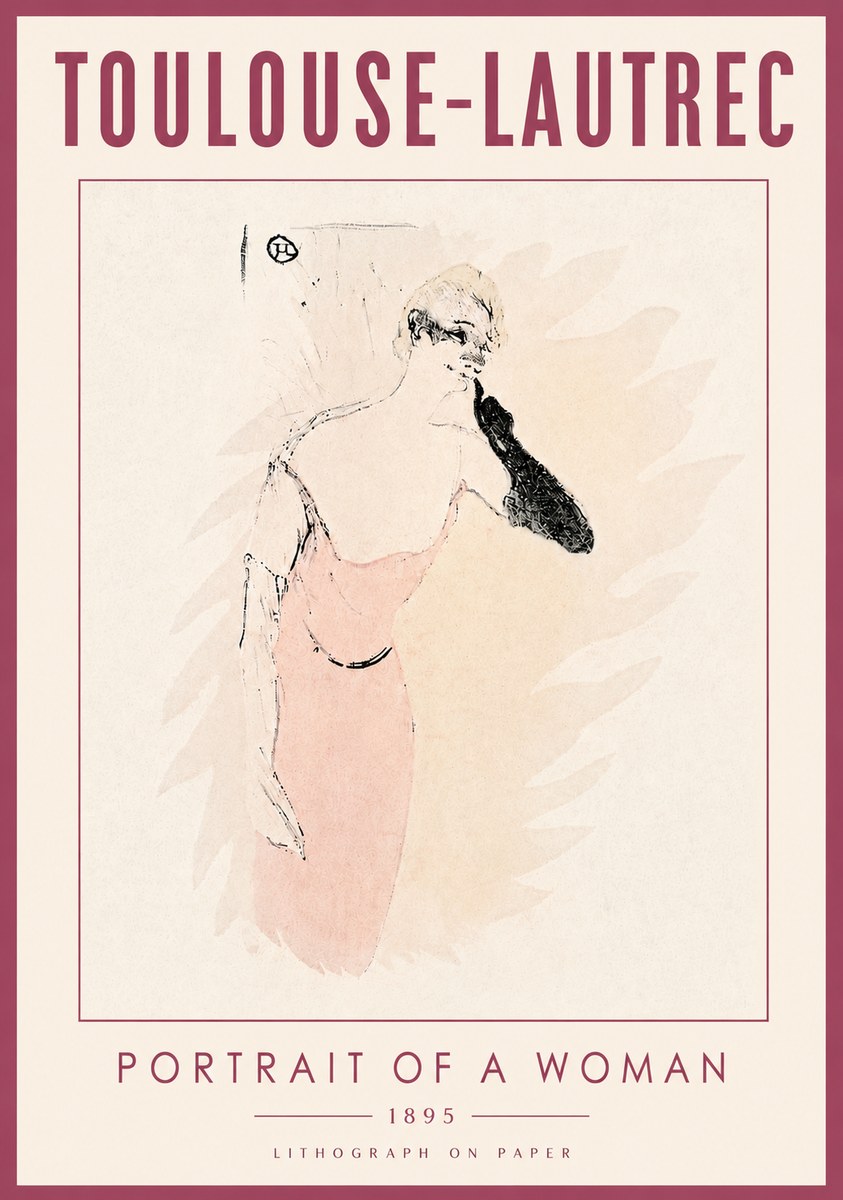 Toulouse-Lautrec Portrait of a Woman IV No6 - Juliste