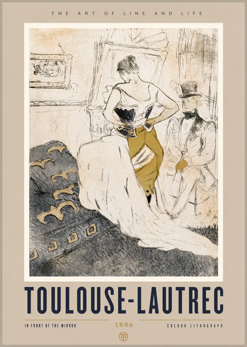 Toulouse-Lautrec In Front of the Mirror No2 - Juliste