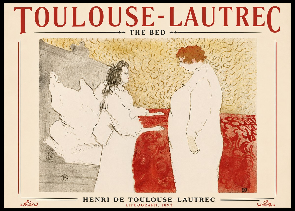 Toulouse-Lautrec The Bed No6 - Juliste