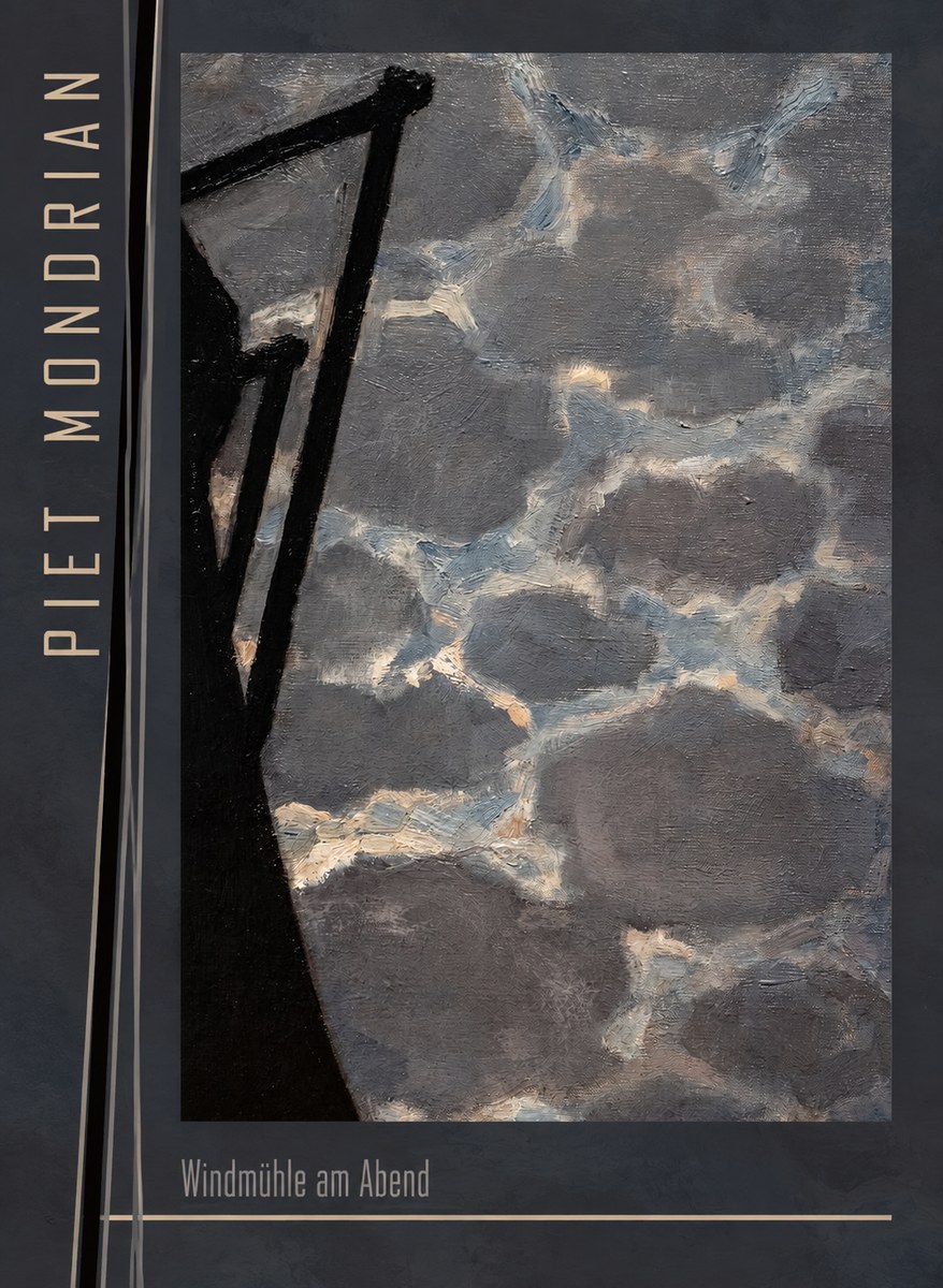 Piet Mondrian Windmühle Am Abend I No3 - Juliste