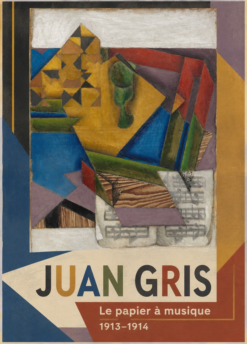 Juan Gris Le Papier À Musique No1 - Juliste