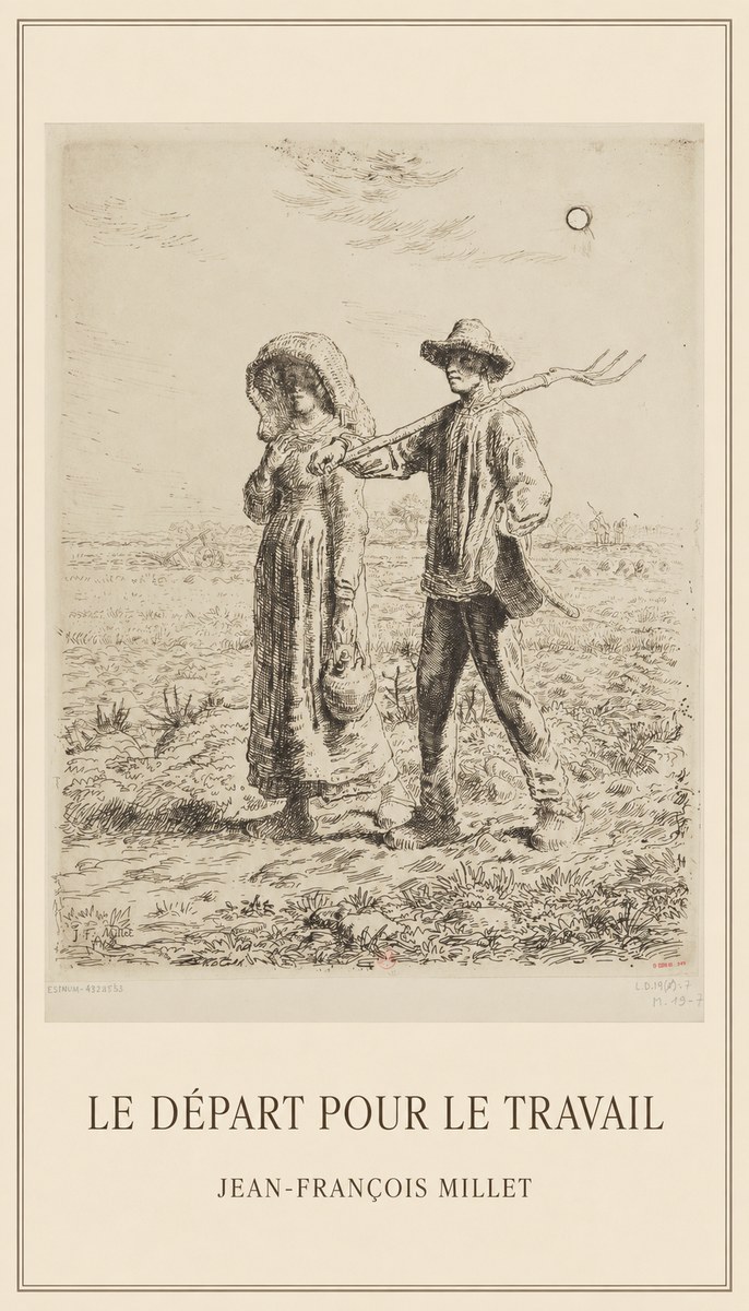 Jean-François Millet Le Départ Pour Le Travail II No1 - Juliste