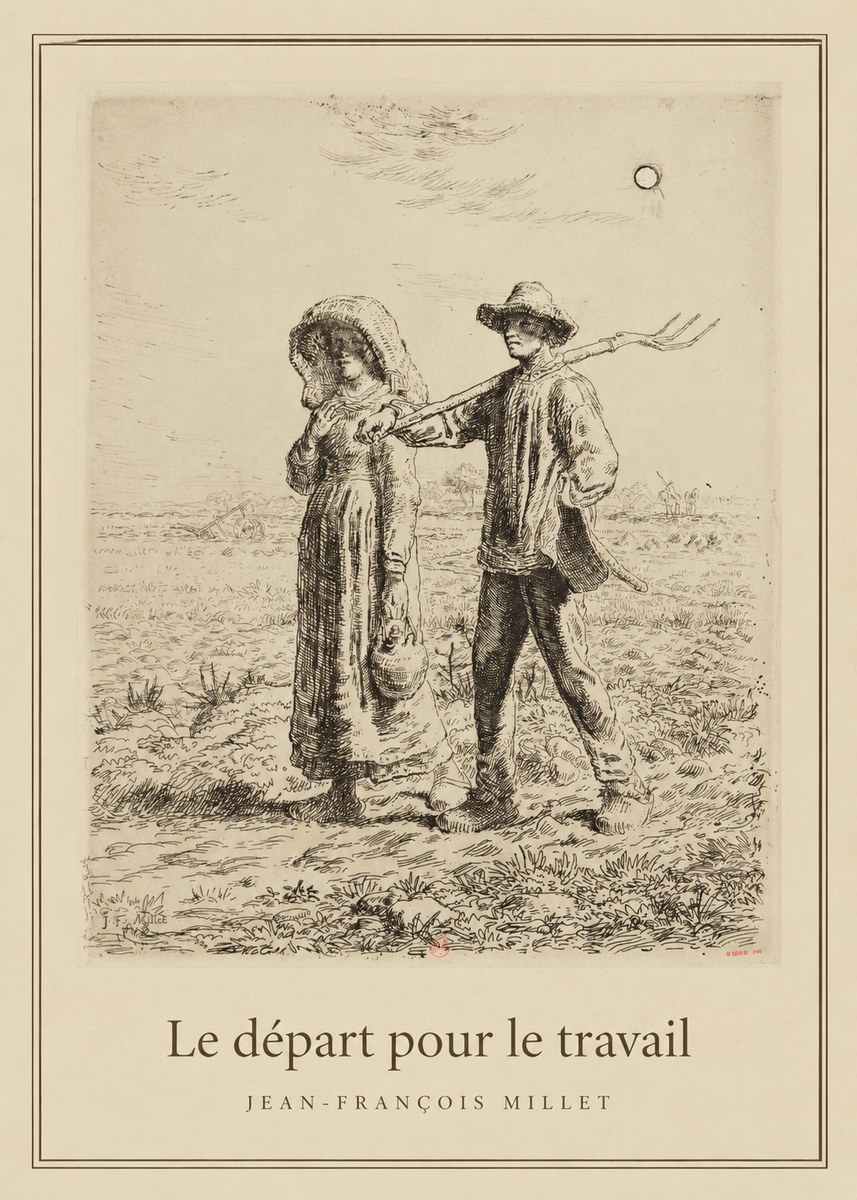 Jean-François Millet Le Départ Pour Le Travail II No4 - Juliste