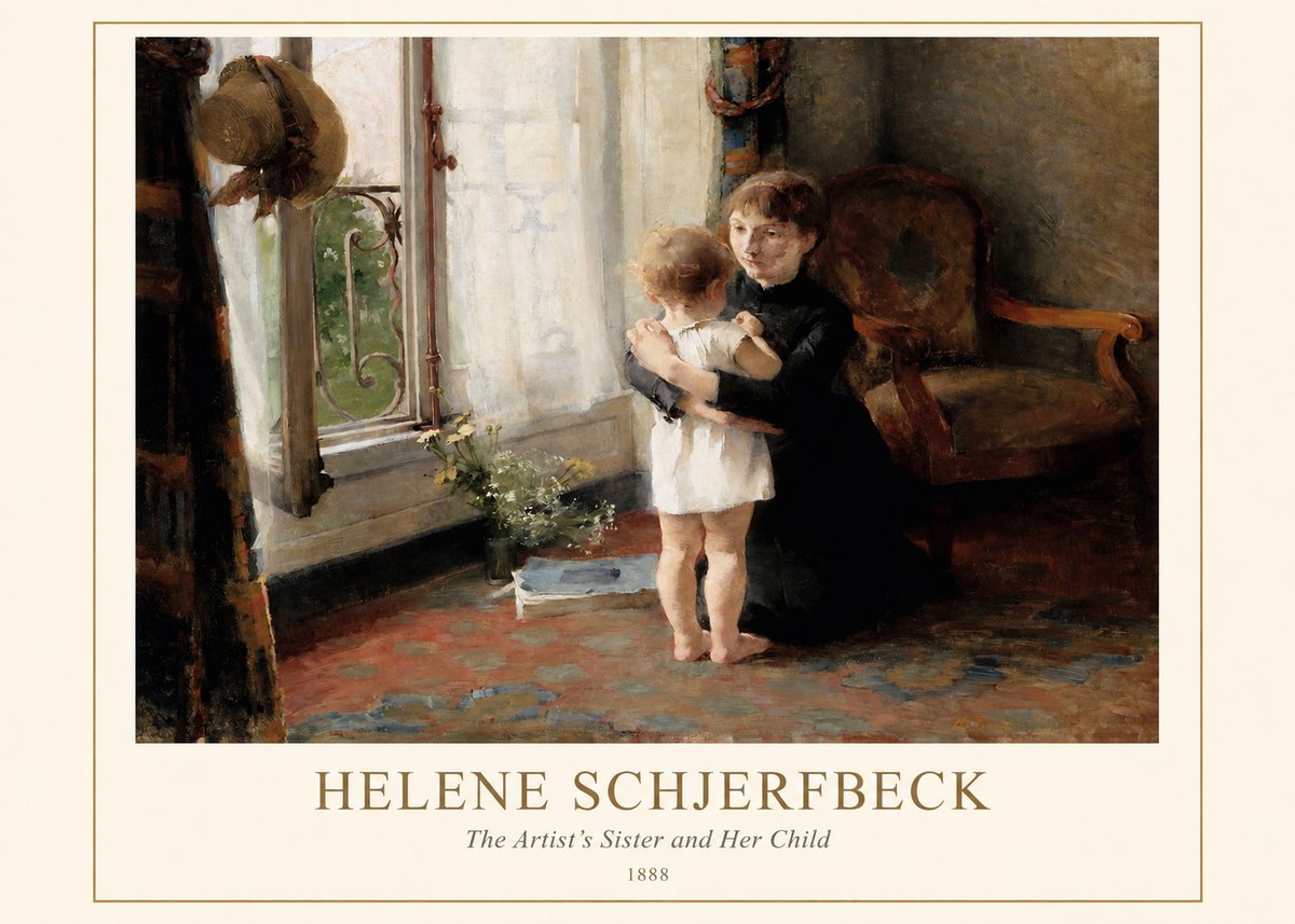 Helene Schjerfbeck The Artist's Sister and Her Child No1 - Juliste