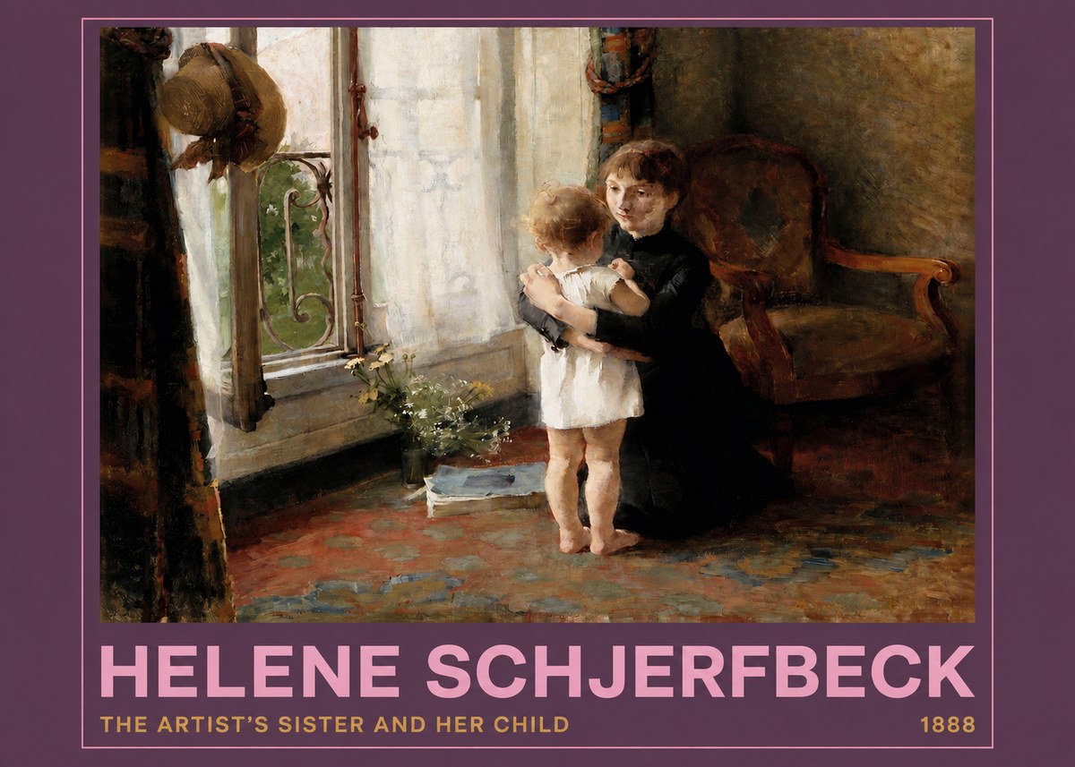 Helene Schjerfbeck The Artist's Sister and Her Child No2 - Juliste