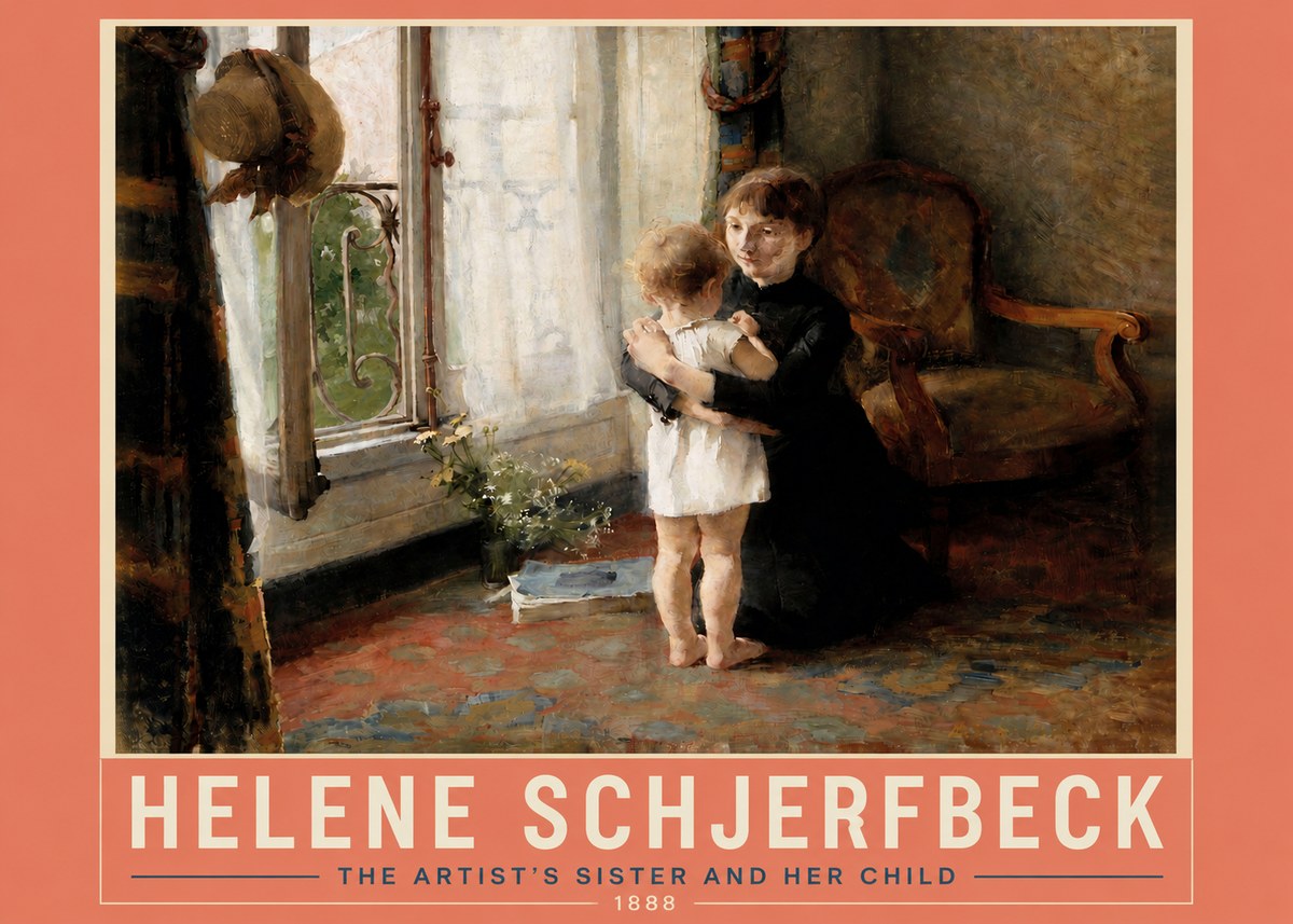 Helene Schjerfbeck The Artist's Sister and Her Child No4 - Juliste