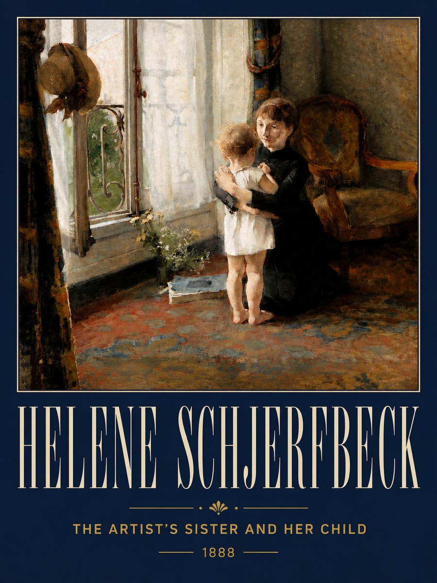 Helene Schjerfbeck The Artist's Sister and Her Child No5 - Juliste
