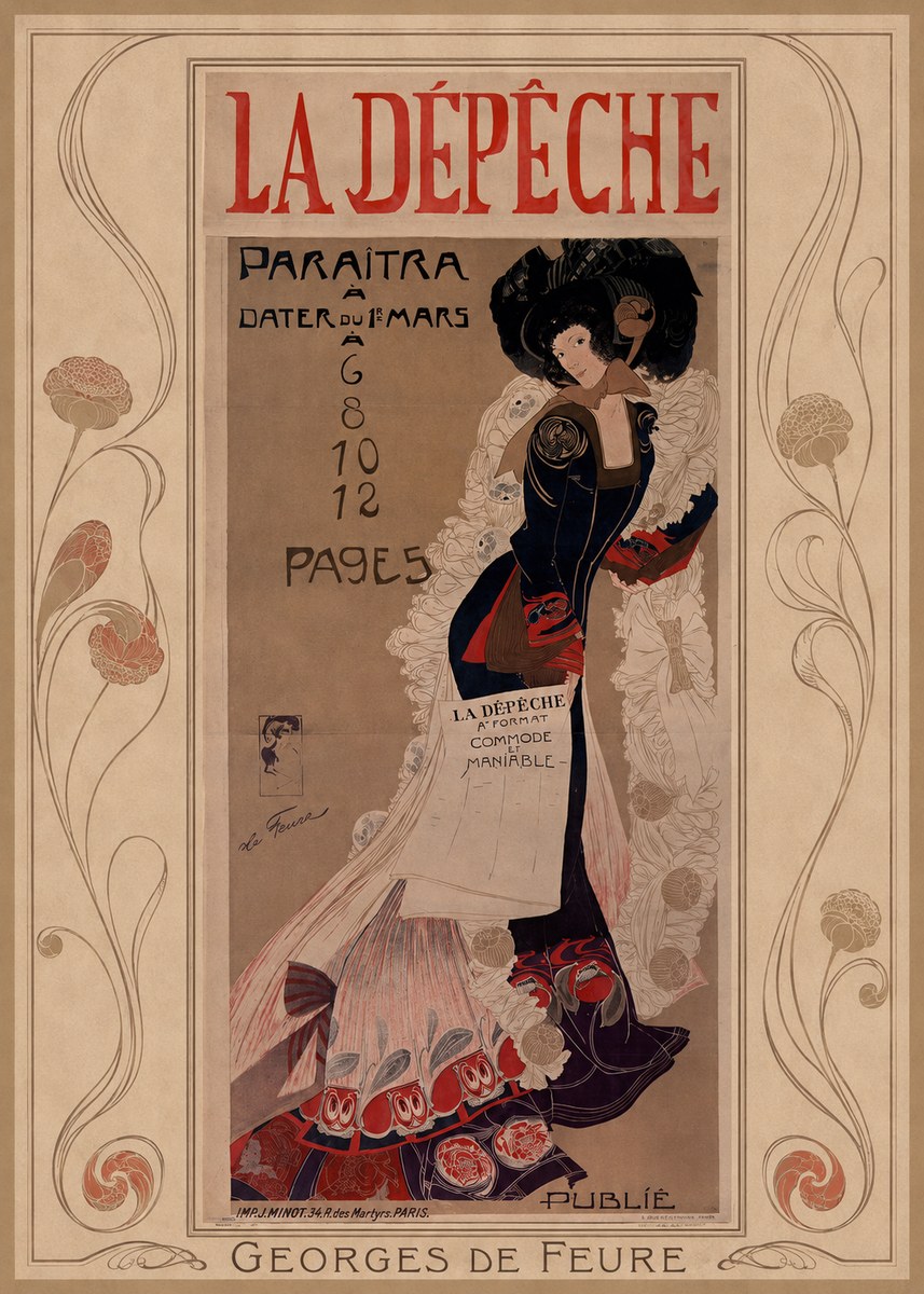 Georges de Feure La Dépêche II No1 - Juliste