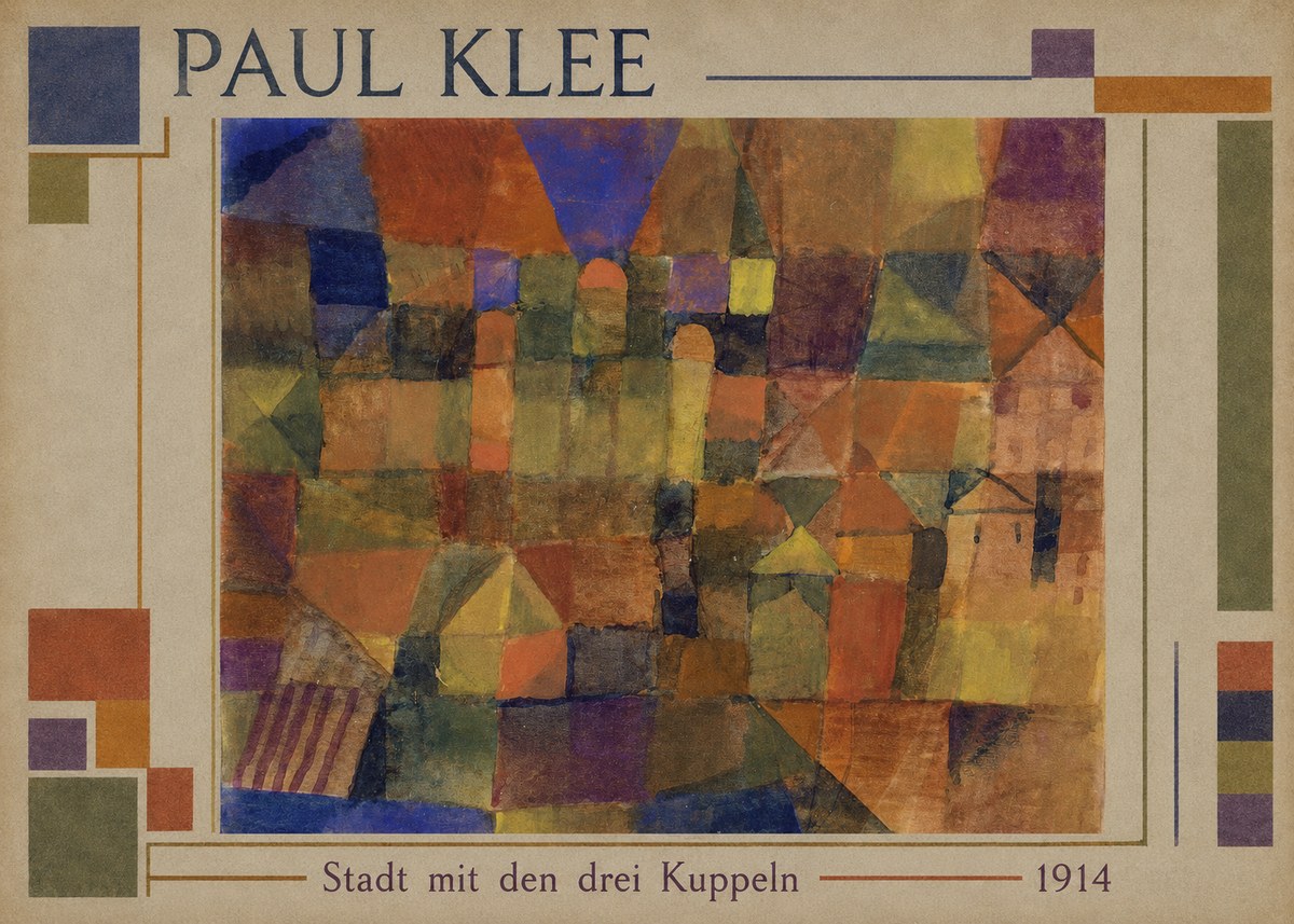 Paul Klee Stadt Mit Den Drei Kuppeln No1 - Juliste